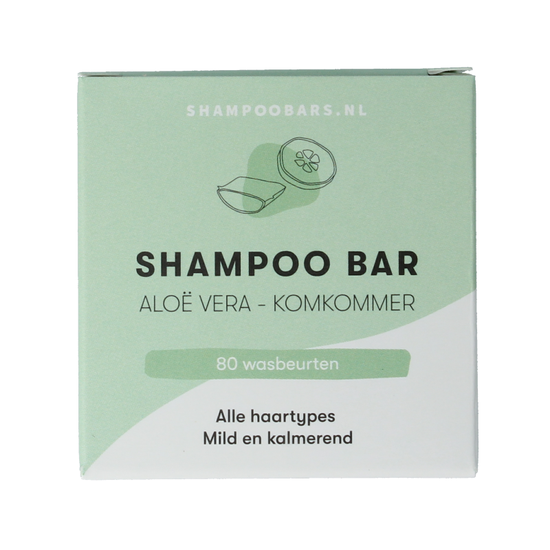 Shampoobars Shampoo bar aloe vera & komkommer 60 gram