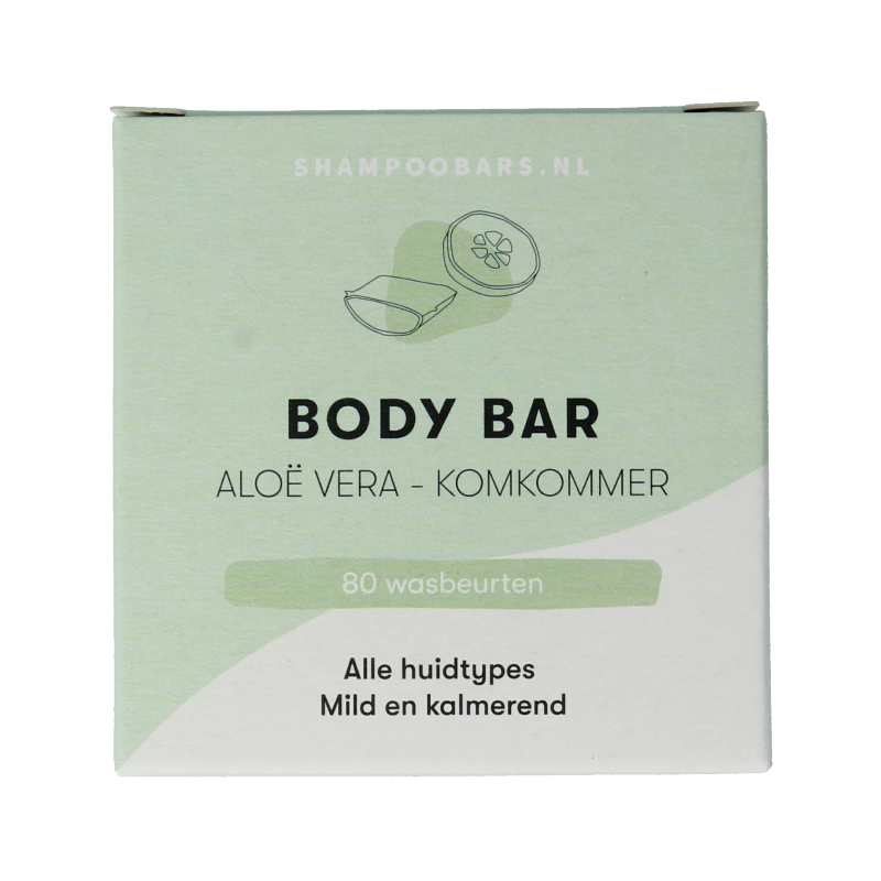 Shampoobars Body bar aloe vera & komkommer 60 gram