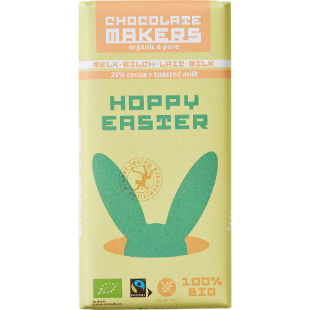 Chocolatemakers Hoppy easter melk bio 80 gram