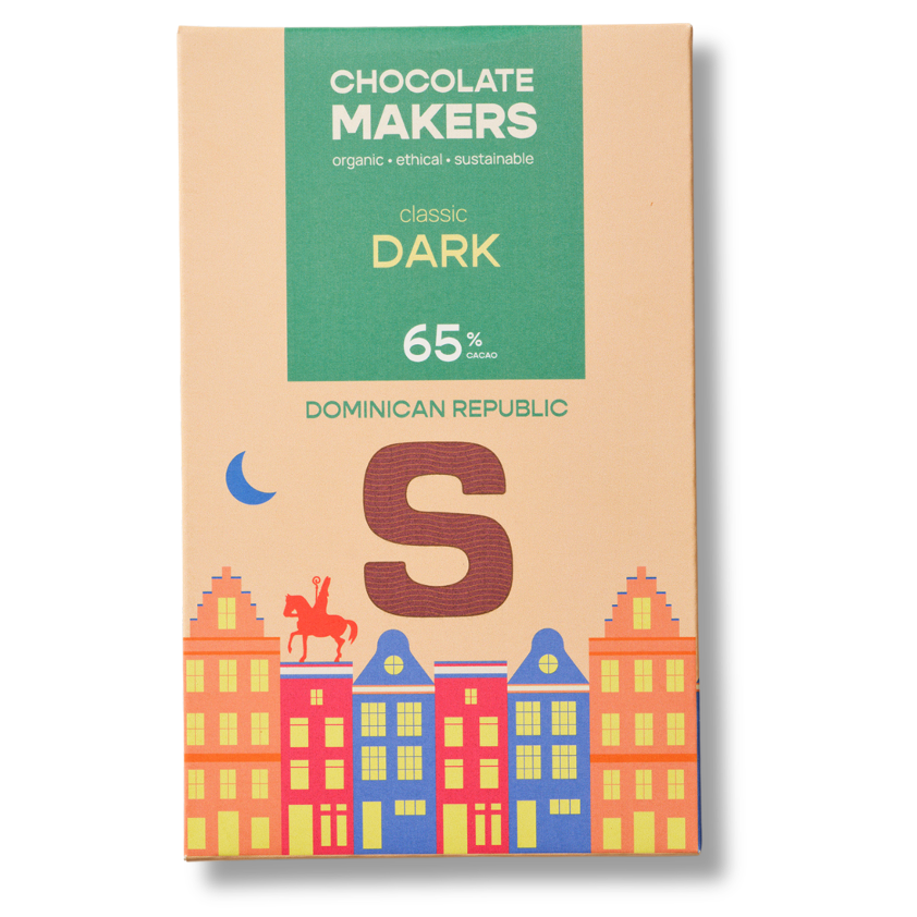 Chocolatemakers Sintletter puur 65% biologisch 100 gram
