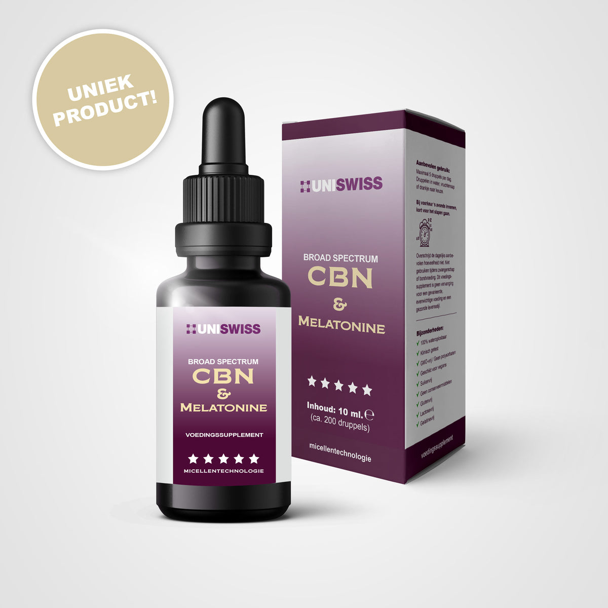 Uni Swiss CBN broad spectrum & melatonine 10 ml