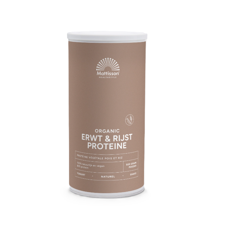 Mattisson Biologisch Vegan Proteïne Erwten & Rijst Naturel 500 gram