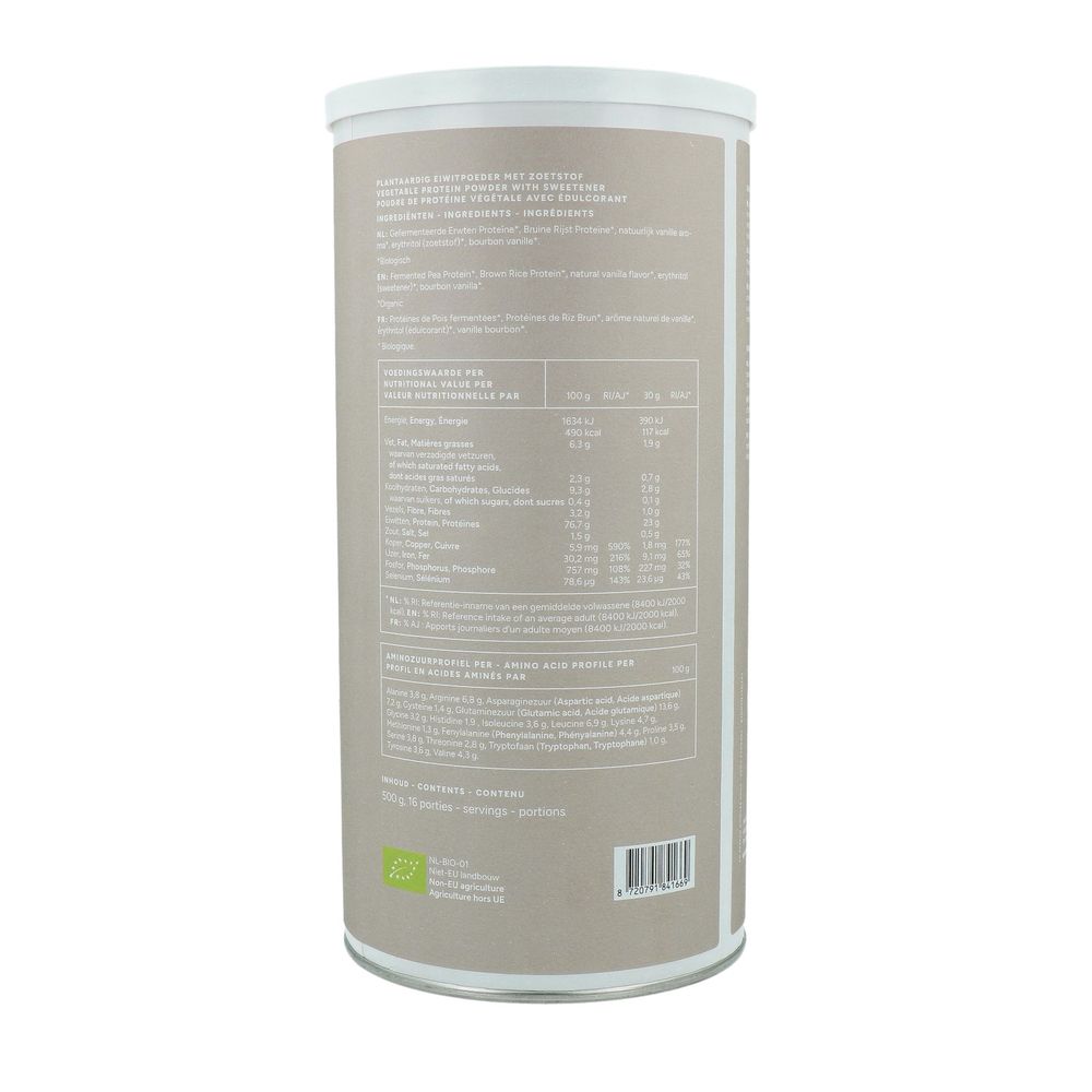 Mattisson Biologisch Vegan Proteïne Erwten & Rijst Vanille 500 gram