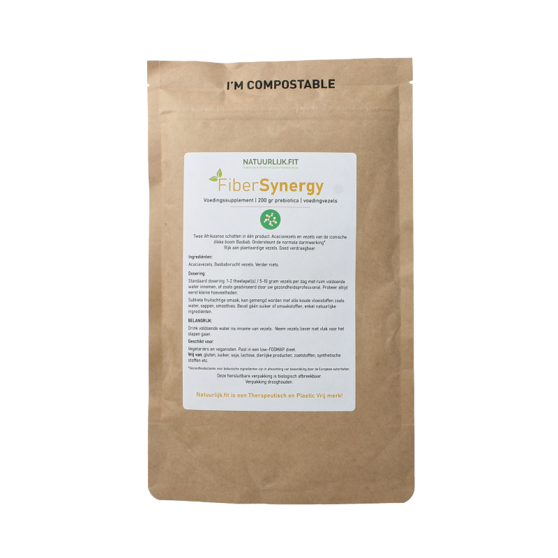 Natuurlijk.fit Fibersynergy boabab & acacia 200 gram