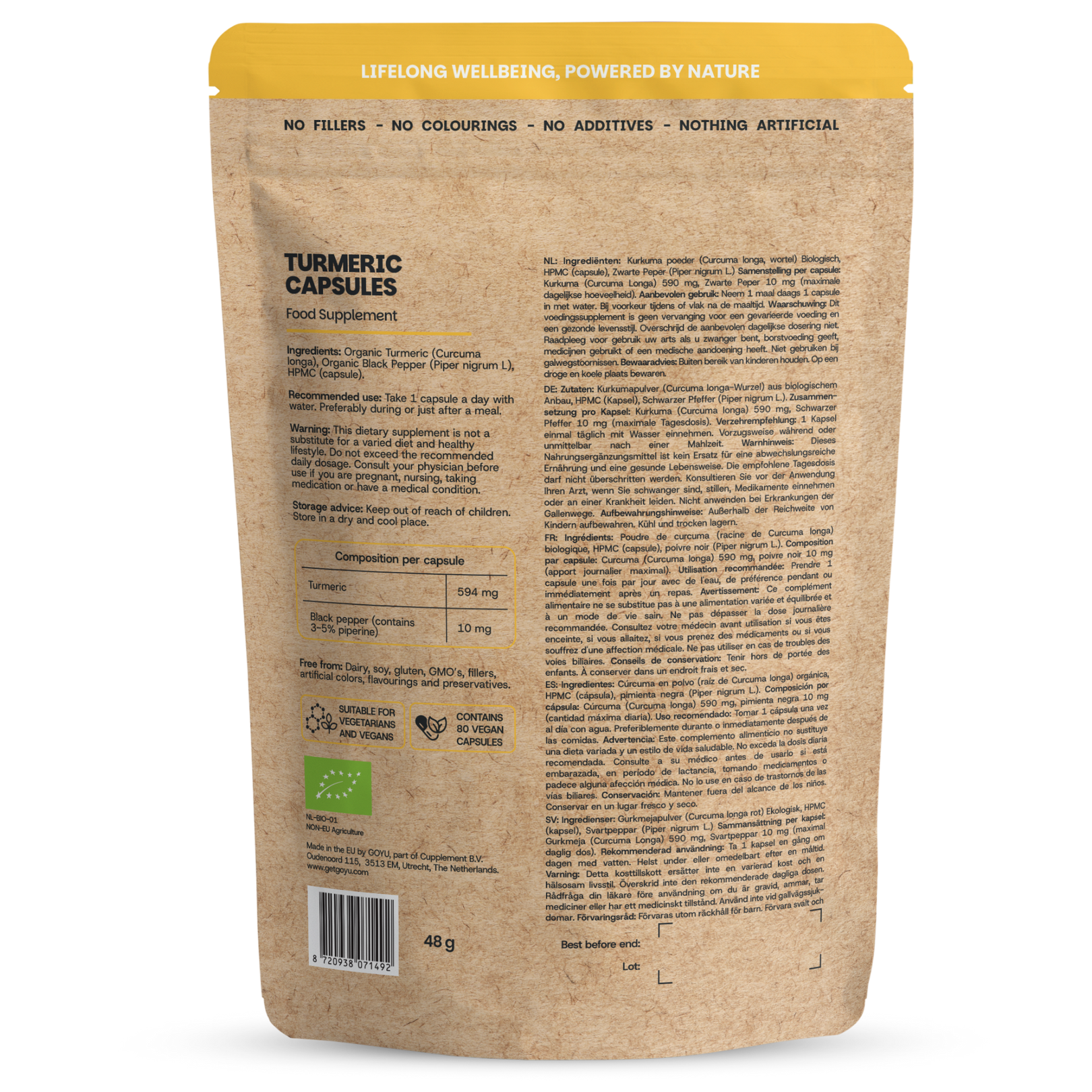 Goyu Kurkuma piperine bio 80 capsules