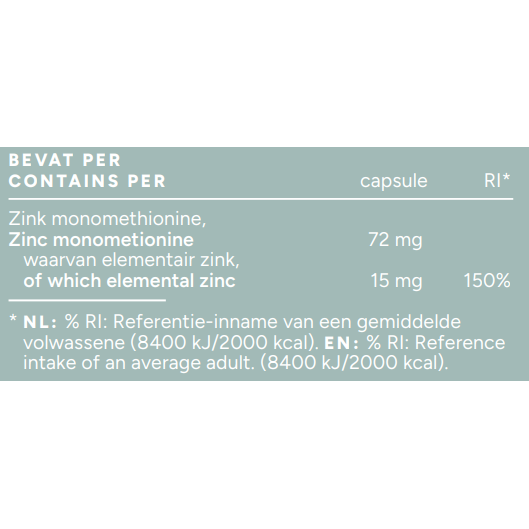 Mattisson Zink Methionine 15 mg 90 capsules
