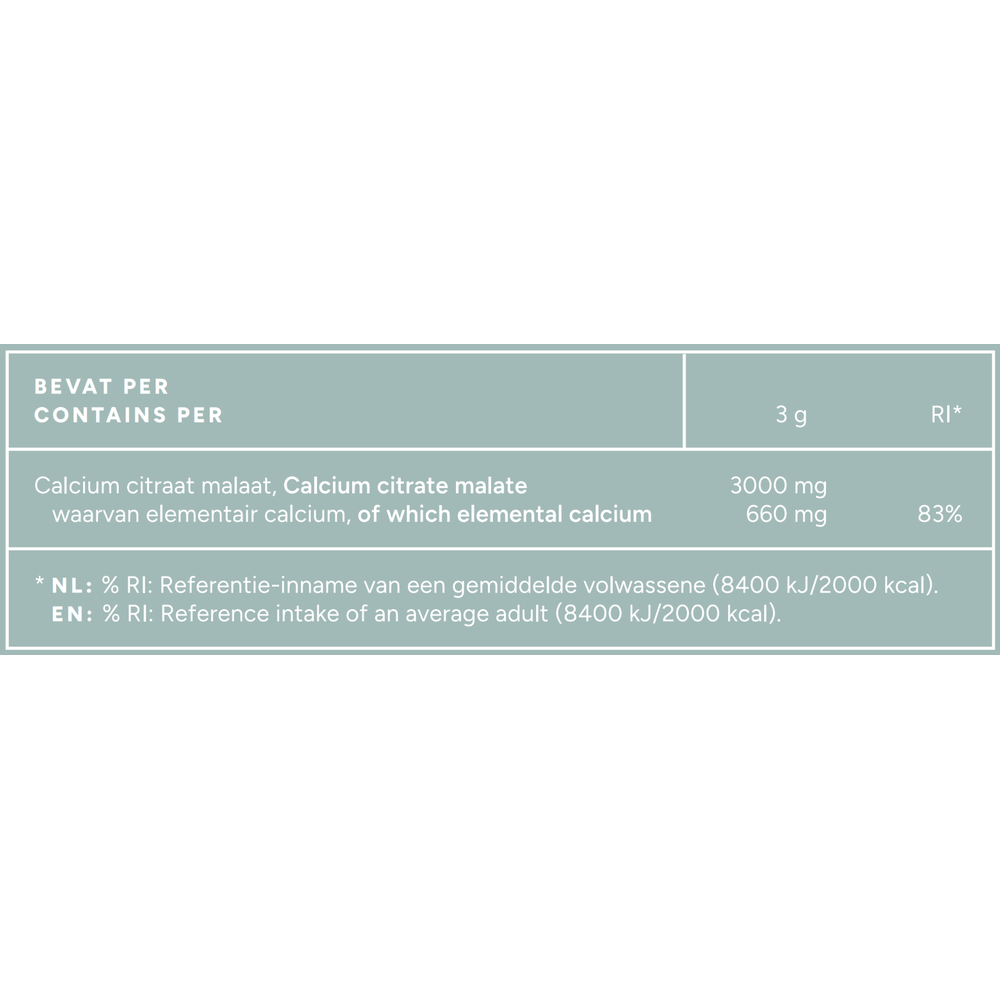 Mattisson Calcium citraat malaat poeder 125 gram