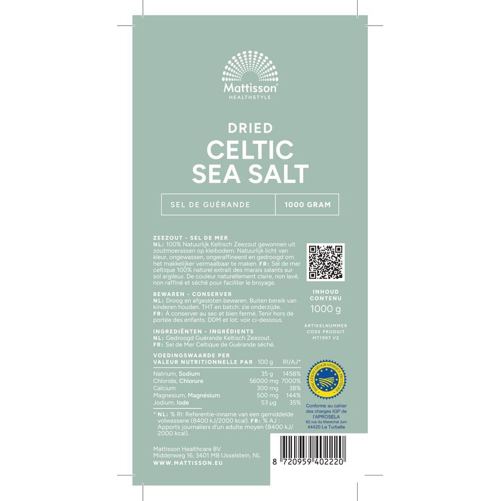 Mattisson Gedroogd keltisch zout 1 kg