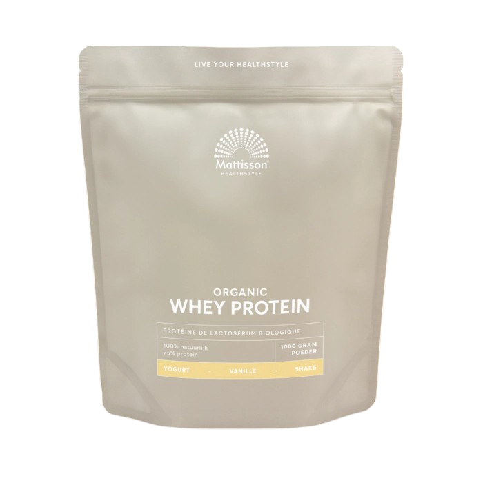 Mattisson Wei proteine poeder 75% vanille biologisch 1 kg