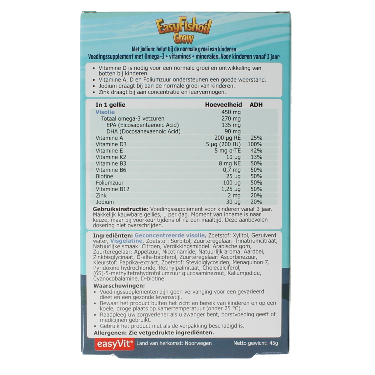 Easyvit Easyfishoil grow 30 gummies