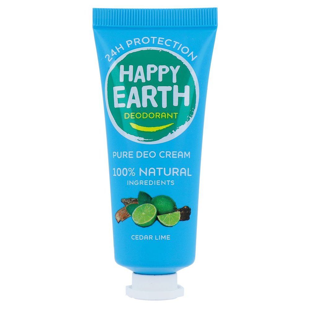 Happy Earth 100% Natuurlijke Deodorant Cream Cedar Lime 40 ml