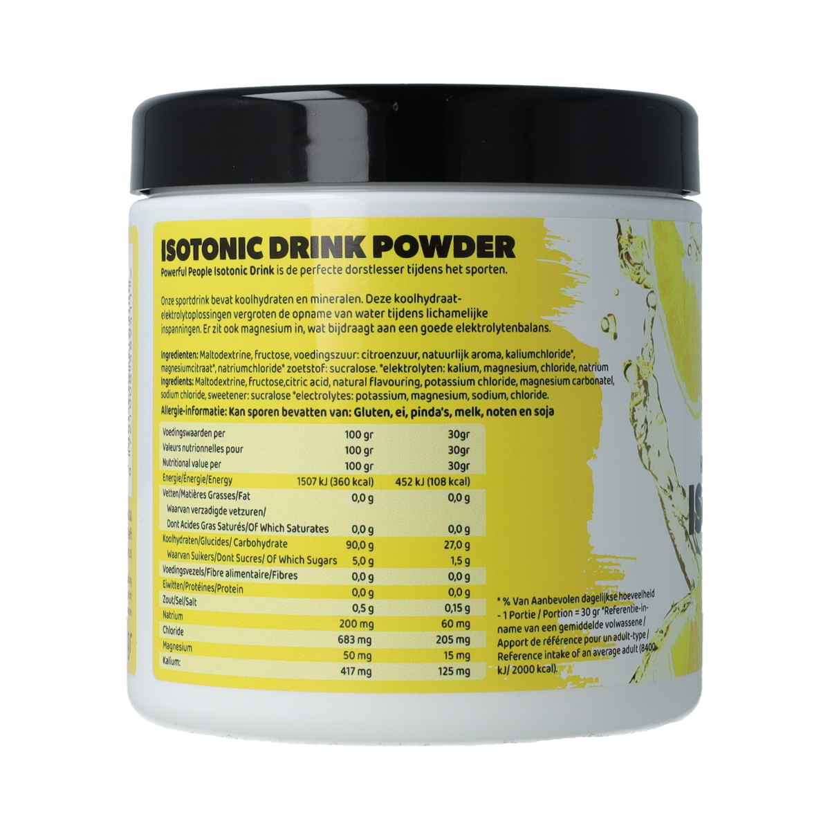 Powerful People Isotonic drink powder lemon flavour 250 gram