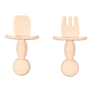 Jikkies Baby bestek siliconen beige