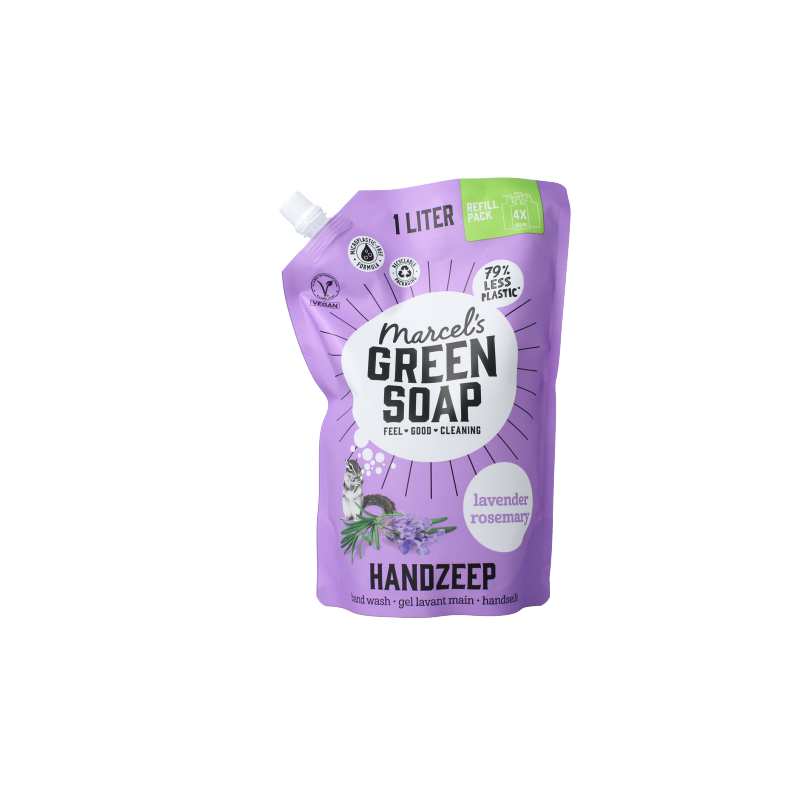 Marcels Green Soap Handzeep lavendel & rosemarijn navulling 1 liter