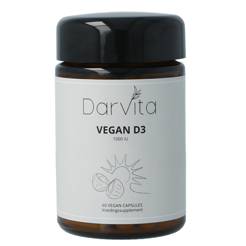 Darvita D3 1000 IU MCT-poeder (kokos) 60 vcaps