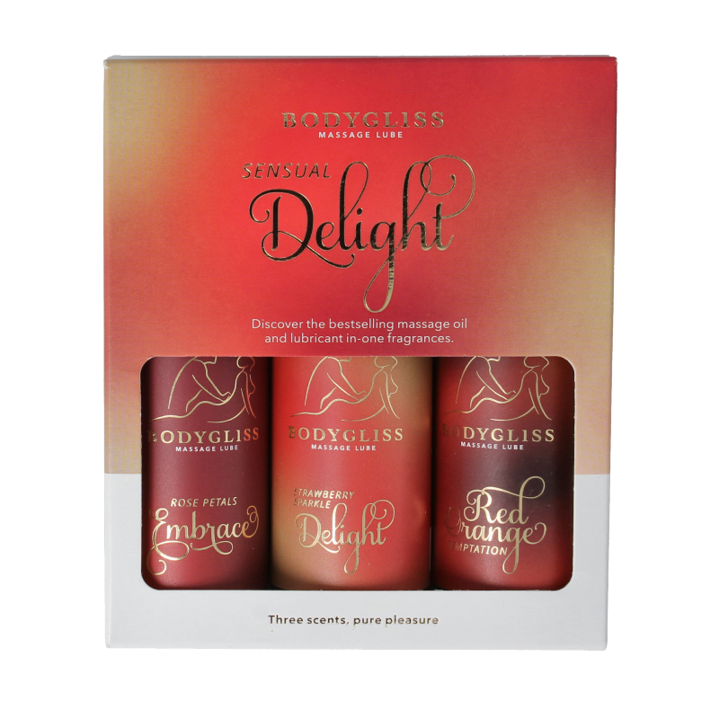 Bodygliss Sensual delight three-pack travel edition 150 ml
