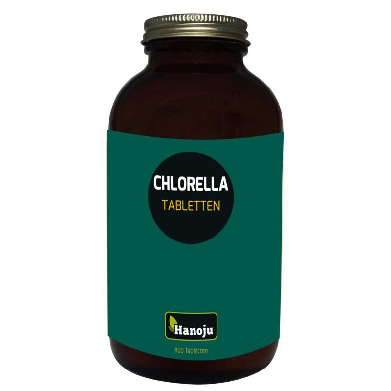 Hanoju chlorella flacon glas biologisch 800 tabletten