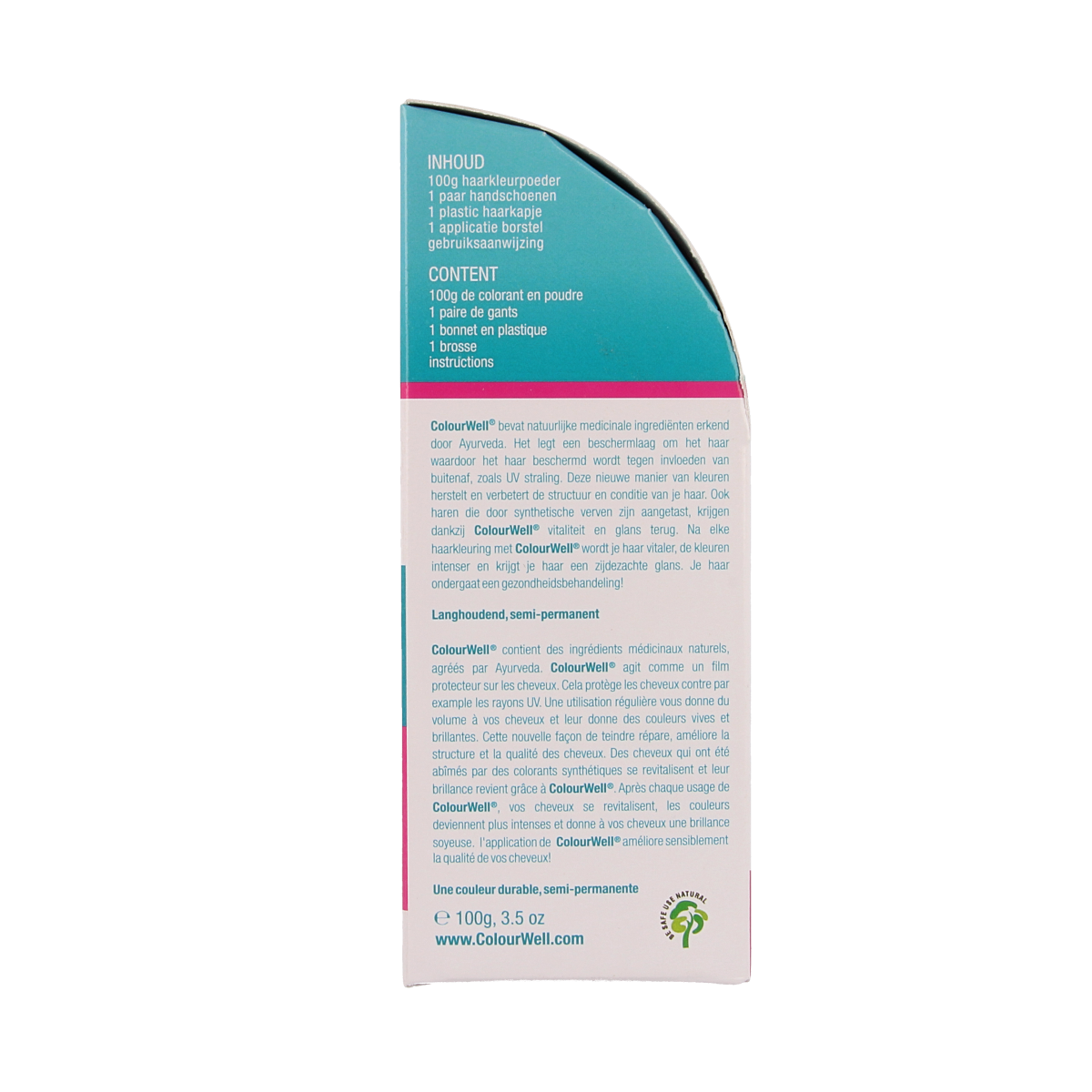 Colourwell 100% natuurlijke haarkleuring mild zwart 100 gram
