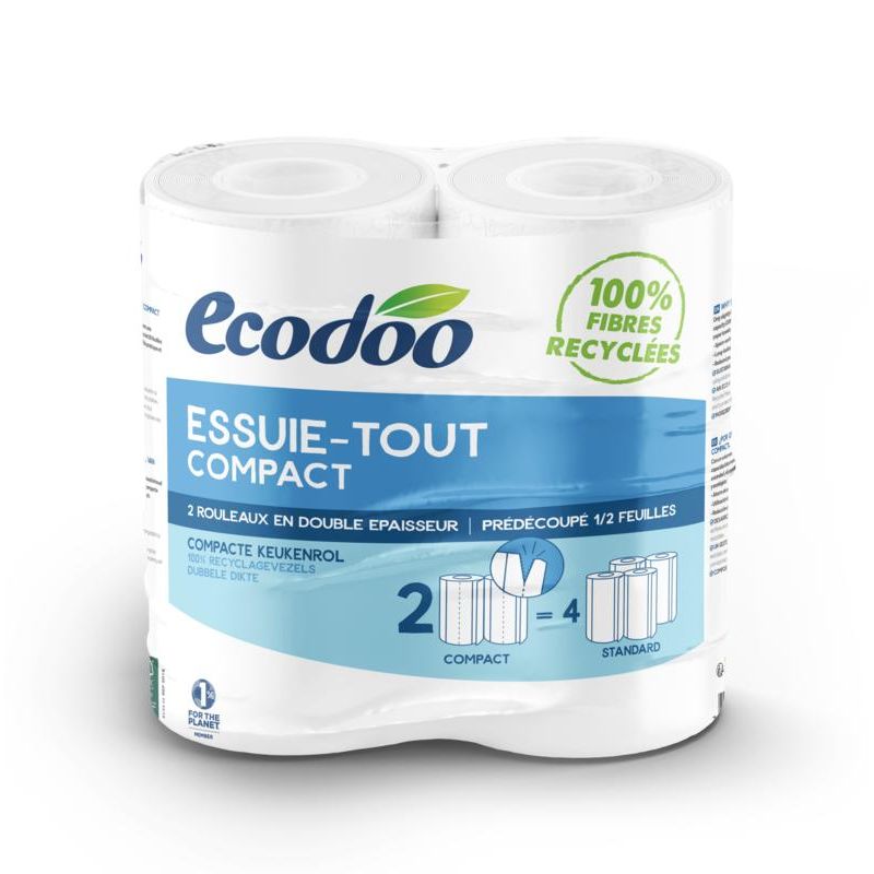 Ecodoo Keukenrol compact ecologisch 2 stuks