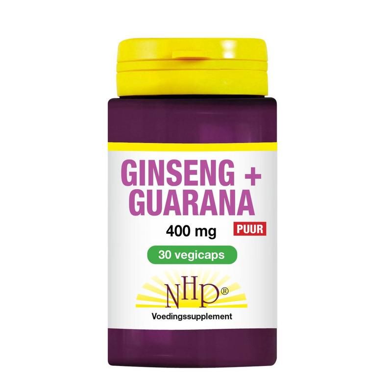NHP Ginseng guarana 400 mg puur 30 capsules