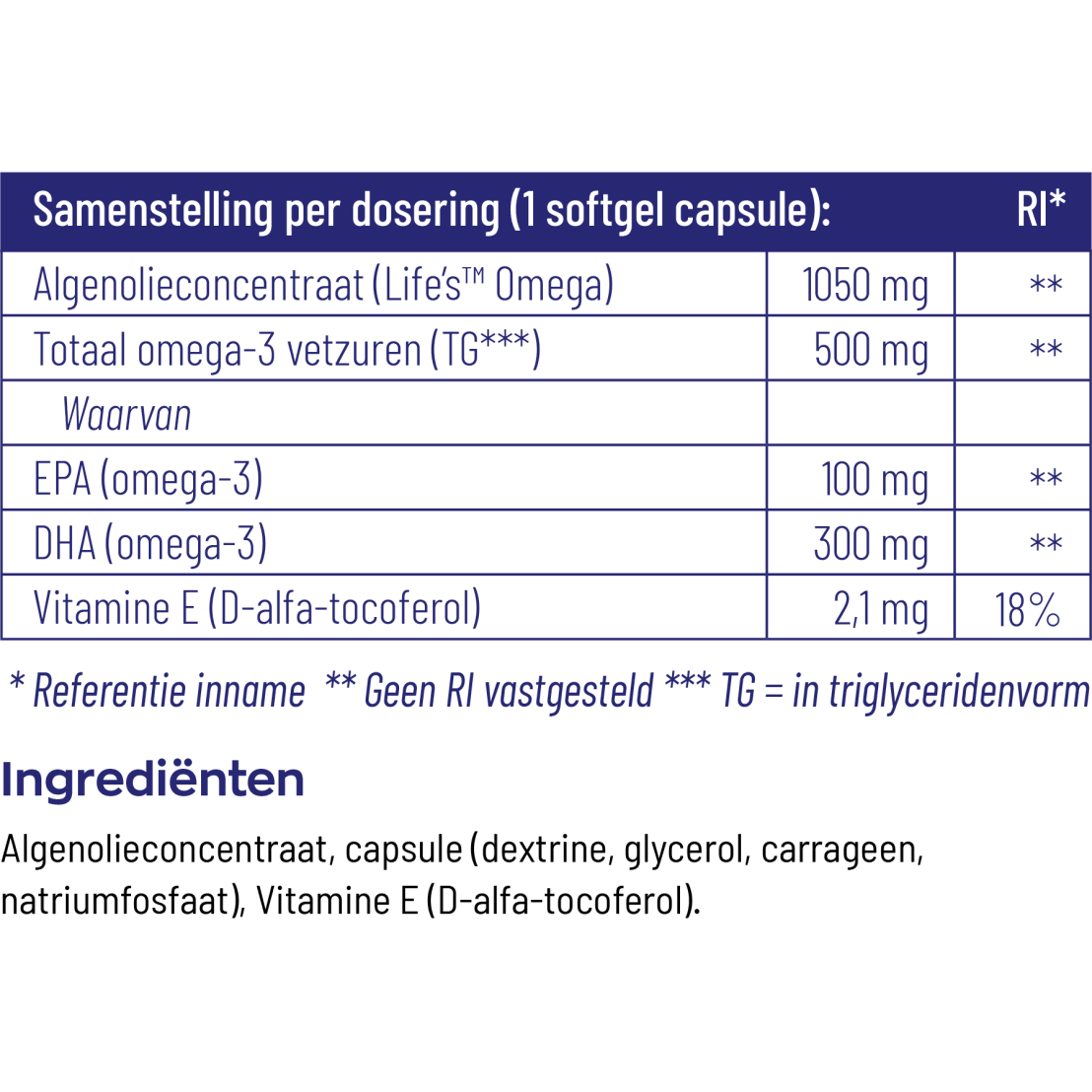 Vitakruid Vegan Omega-3 1000 TG