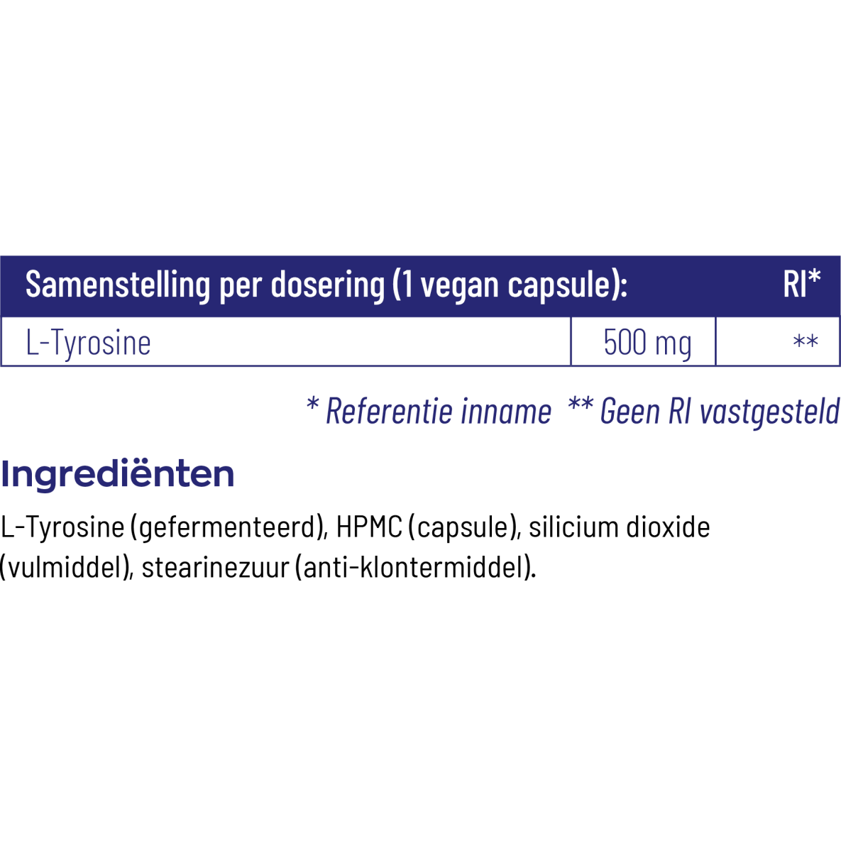 Vitakruid L-Tyrosine 500 60 vcaps