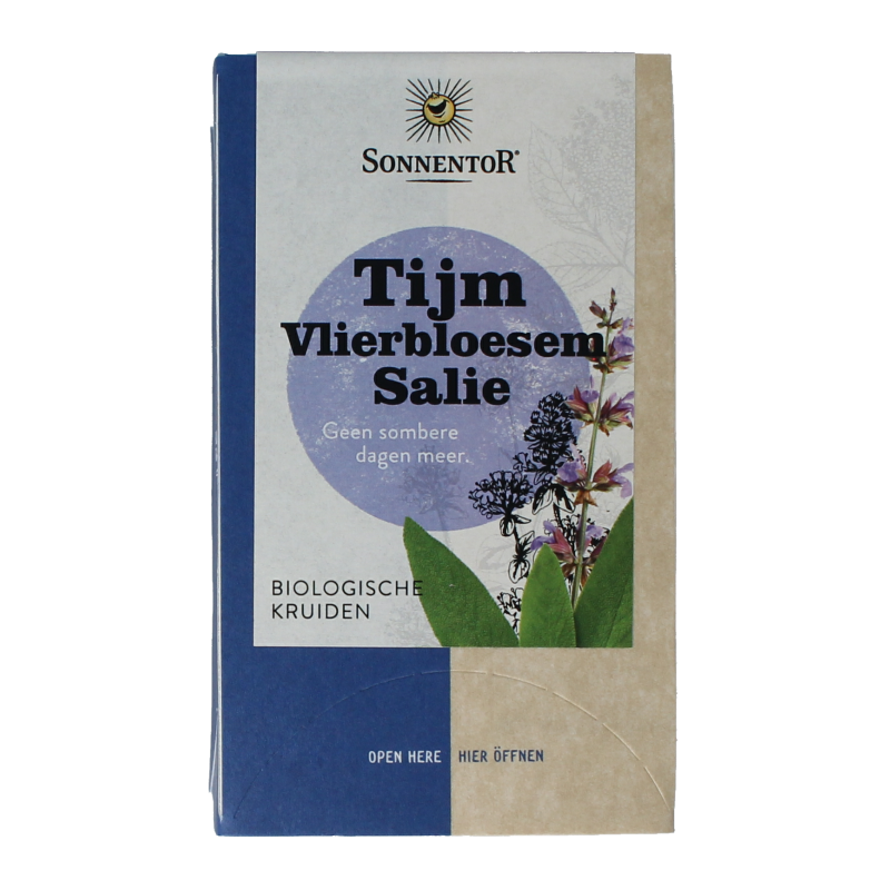 Sonnentor Tijm vlierbloesem salie bio 18 stuks