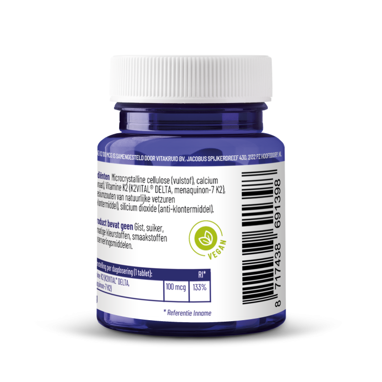 Vitakruid Vitamine K2 100 mcg 60 tabletten