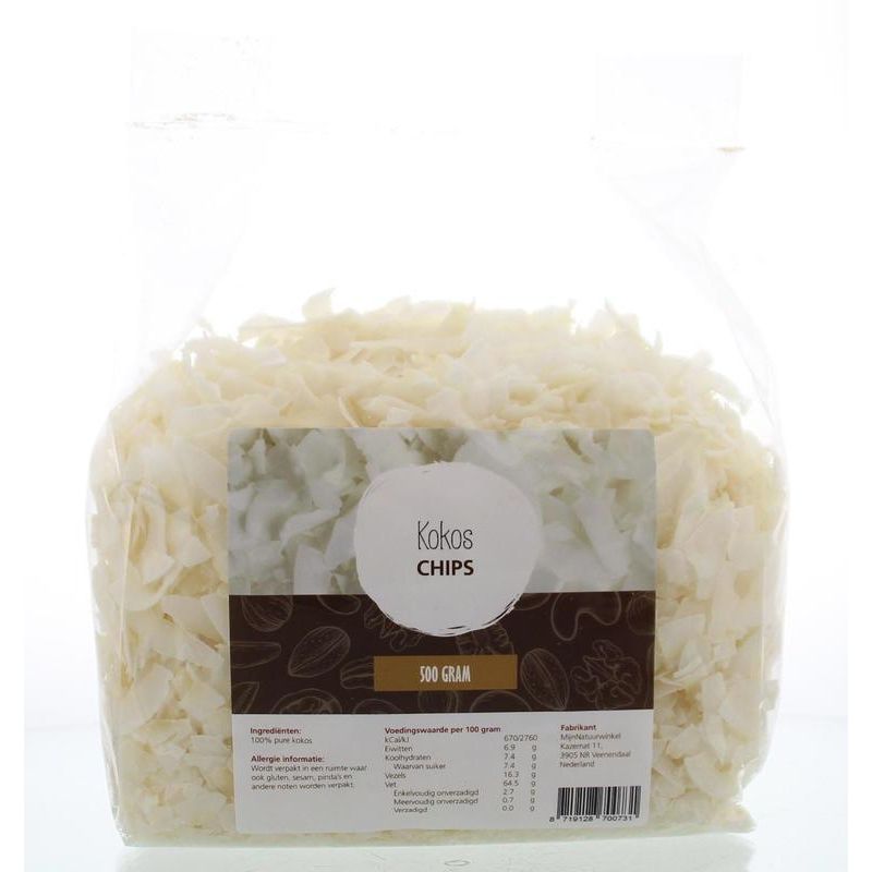 Mijnnatuurwinkel Kokos chips naturel 500 gram