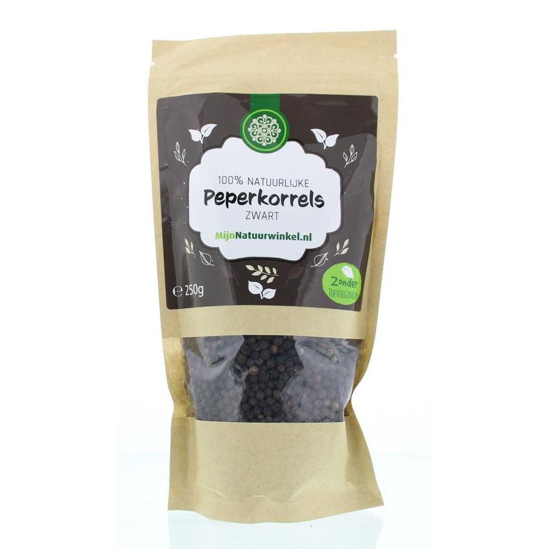 Mijnnatuurwinkel Peperkorrels zwart 250 gram