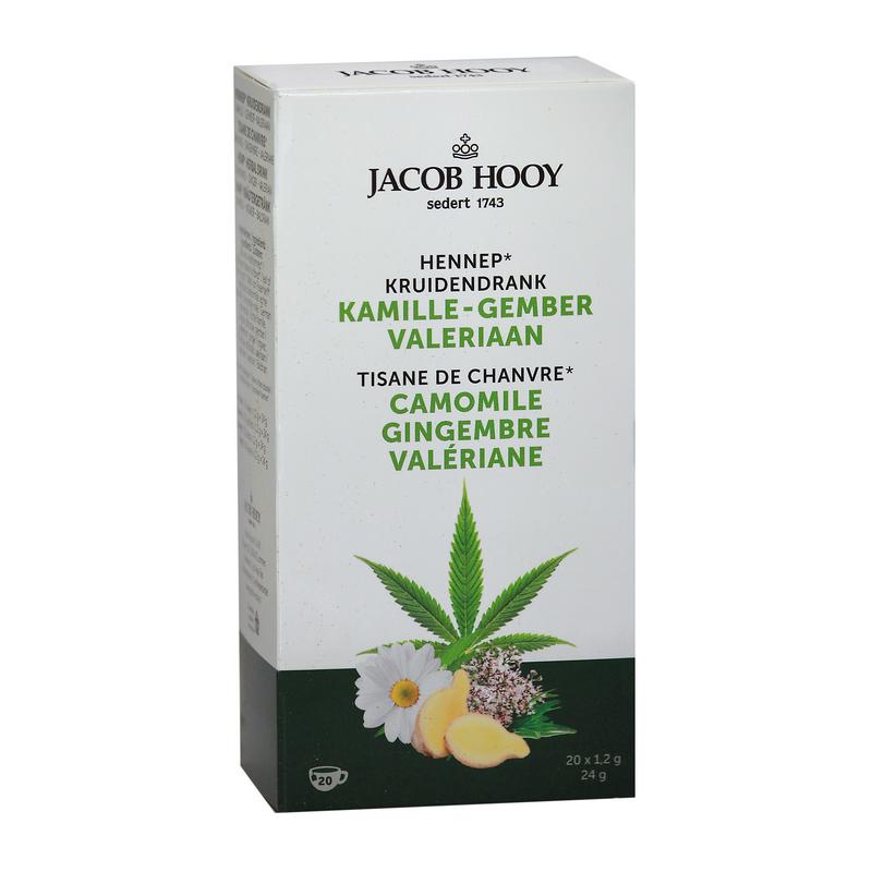 Jacob Hooy Hennep kamille gember valeriaan thee 20 zakjes