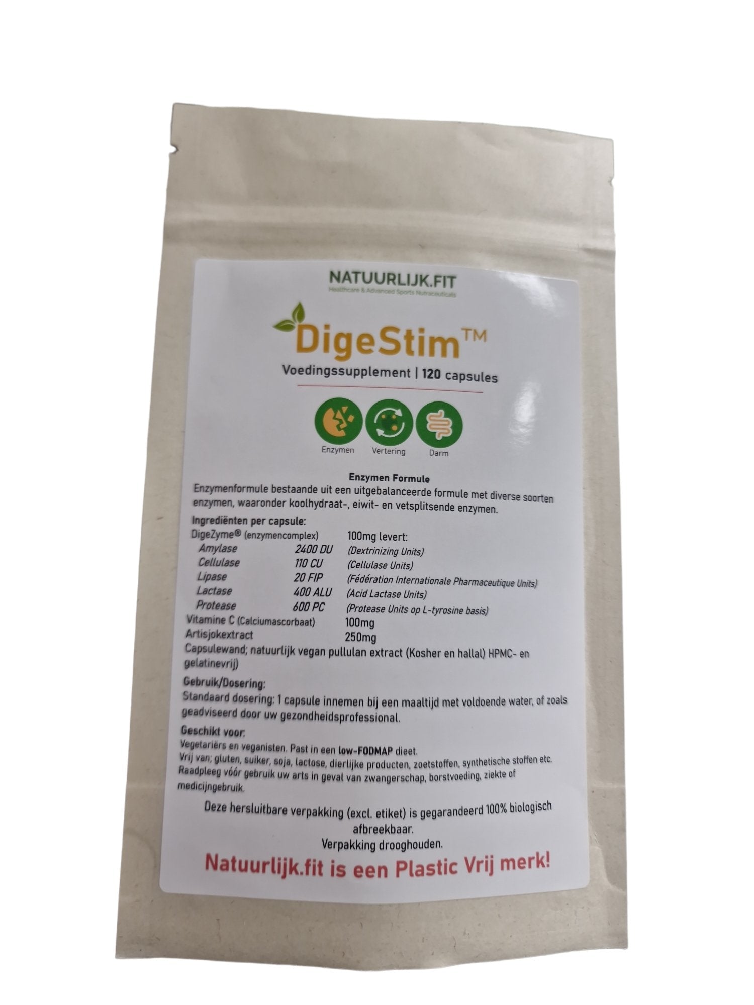 Natuurlijk.fit Digestim enzymen complex 120 vcaps