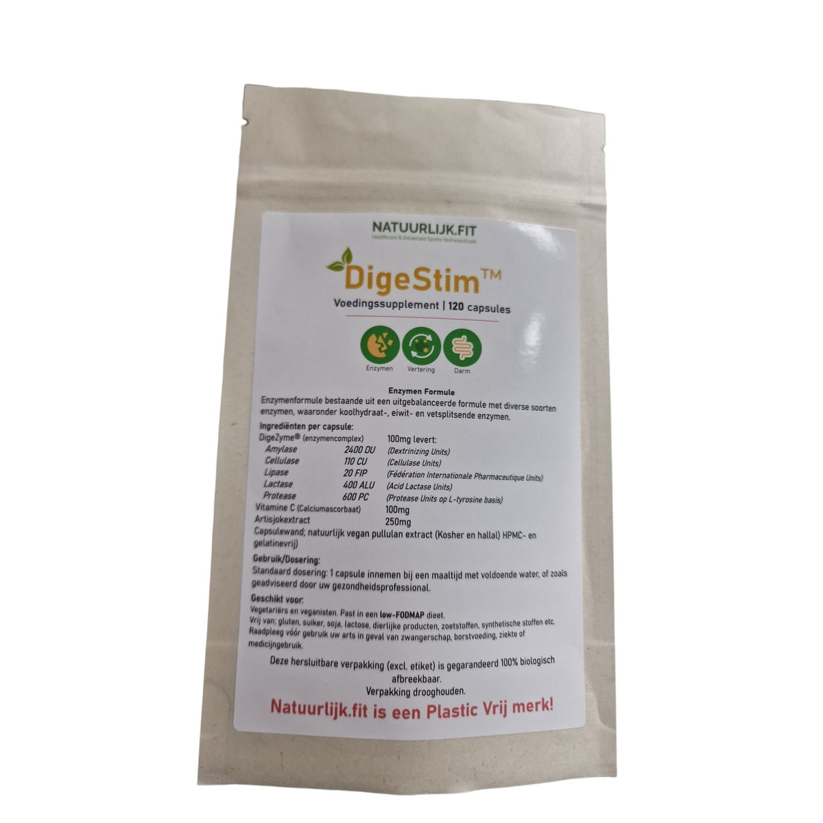 Natuurlijk.fit Digestim enzymen complex 120 vcaps