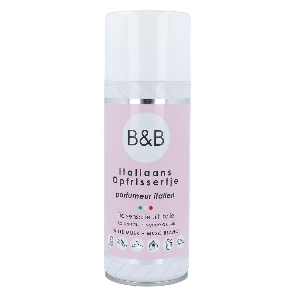 B&B Italiaans Opfrissertje Witte Musk 400 ml - B&b Italiaans Wasparfum
