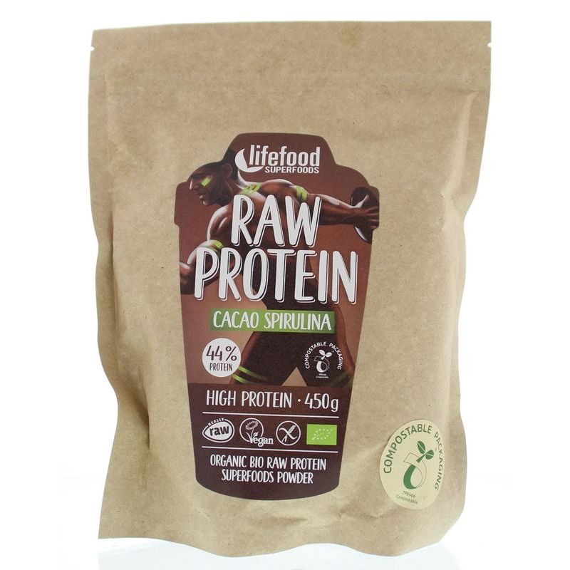 Lifefood Raw protein cacao spirulina 450 gram