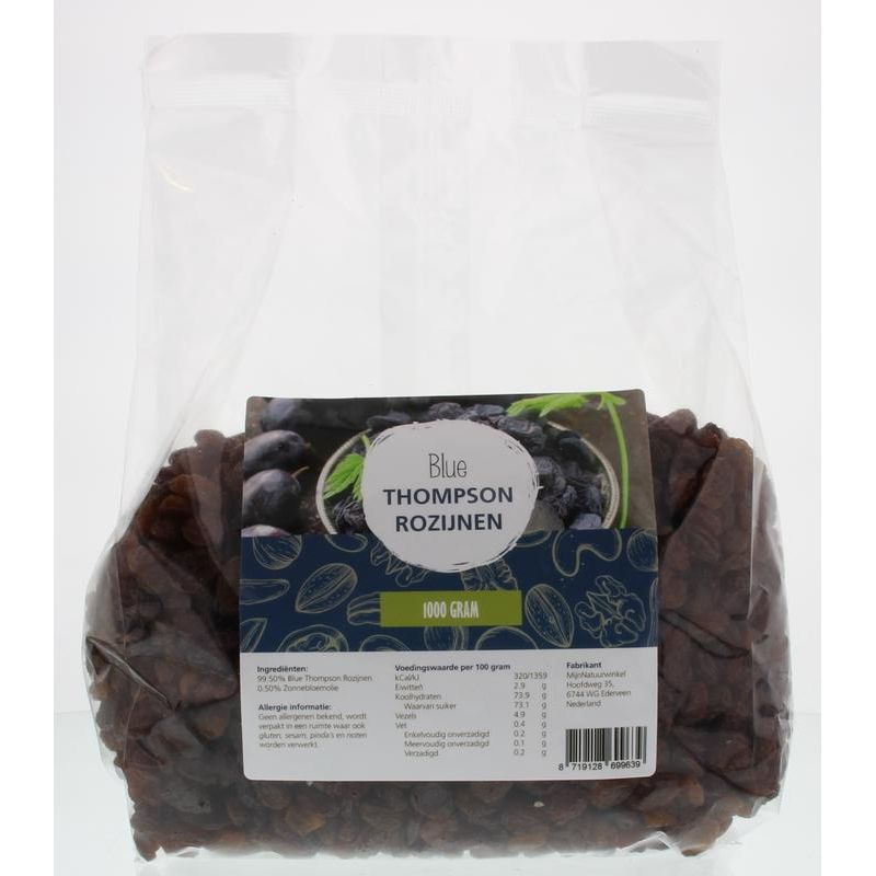 Mijnnatuurwinkel Blue thompson rozijnen 1 kg