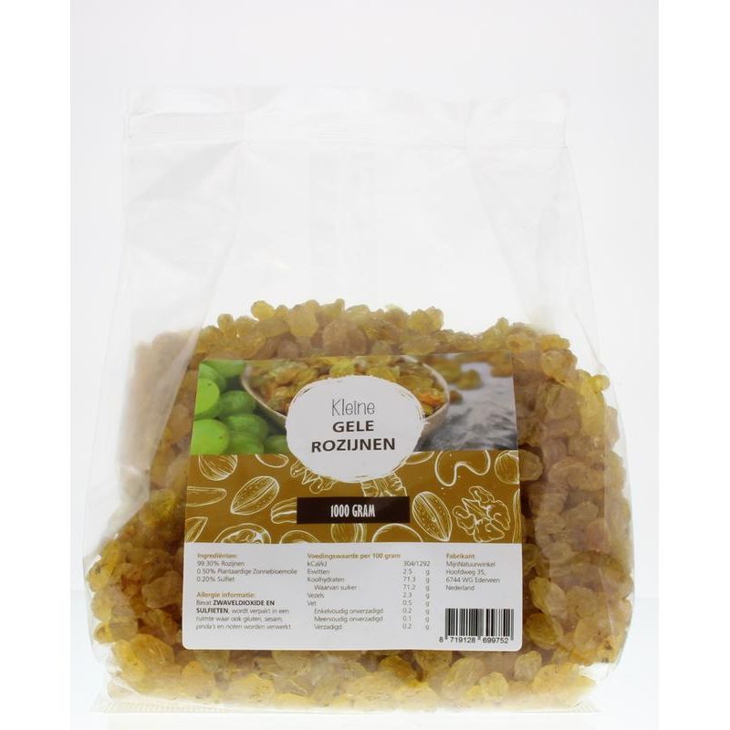 Mijnnatuurwinkel Gele sultana rozijnen 1 kg