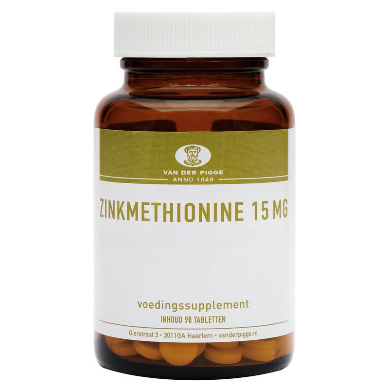 van der Pigge Zinkmethionine 15 mg 90 tabletten