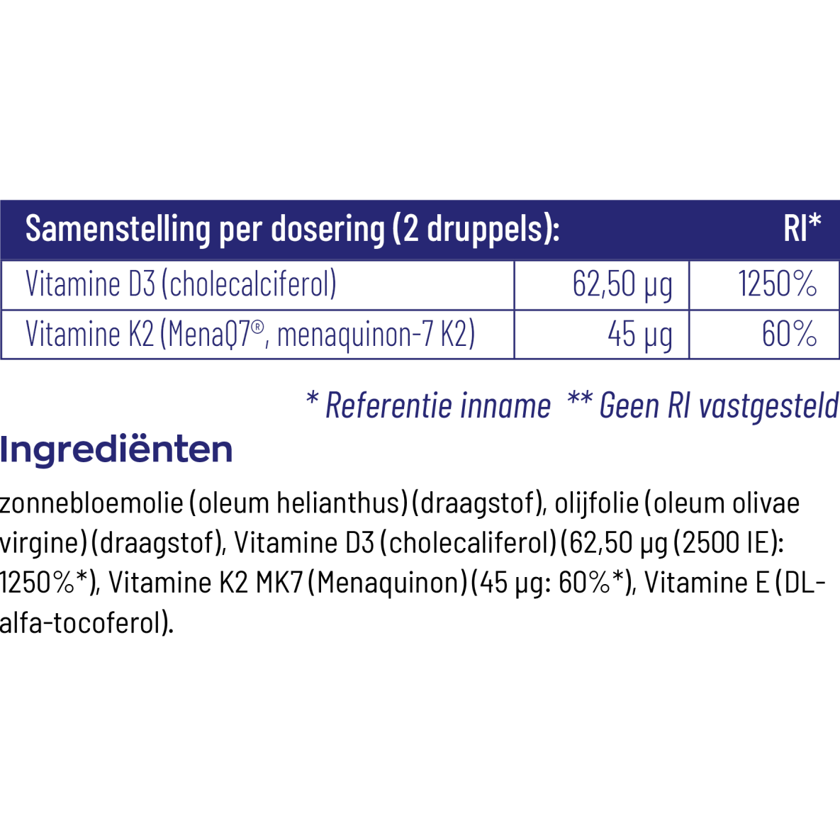 Vitakruid Vitamine D3 & K2 druppels