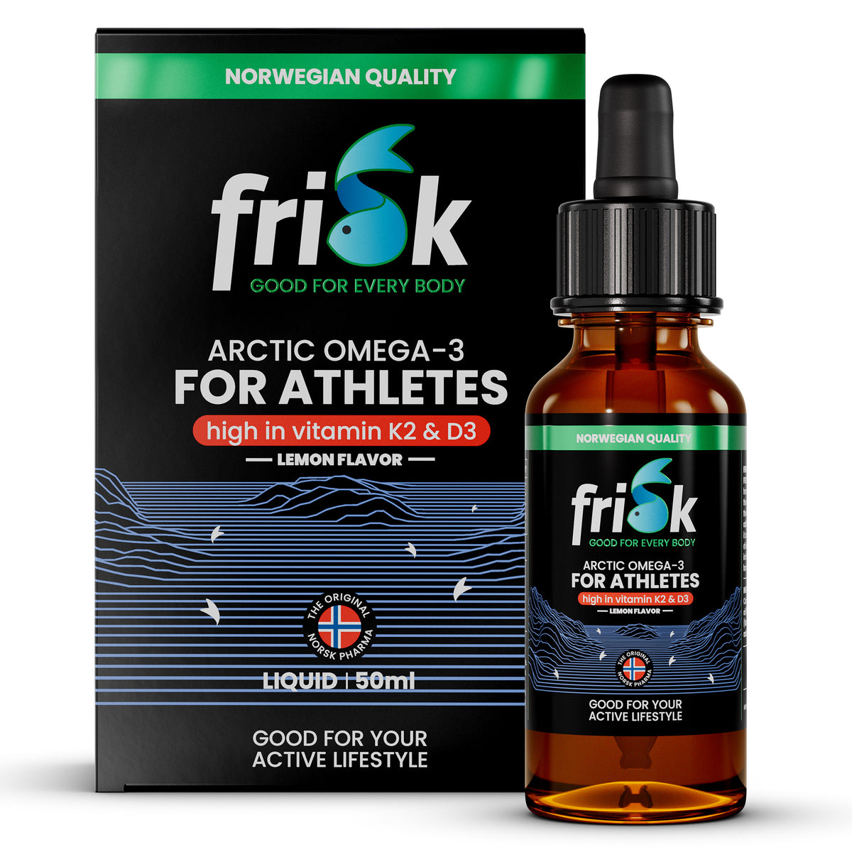 Frisk Omega 3 sporters – visolie met K2 & D3 50 ml