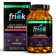 Frisk Omega 3 senioren – visolie met K2, A & D3 80 softgels