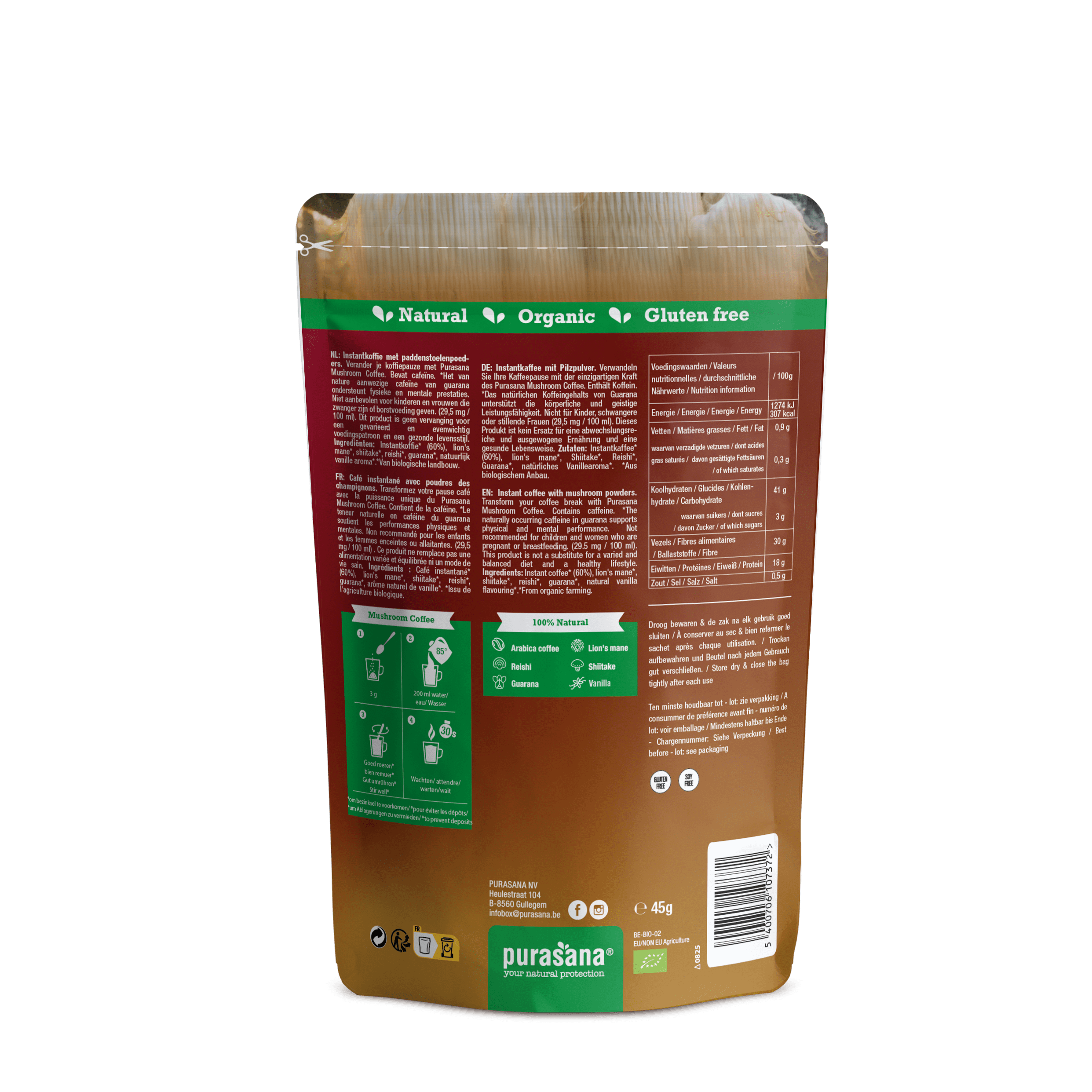 Purasana Biologische Mushroom Coffee