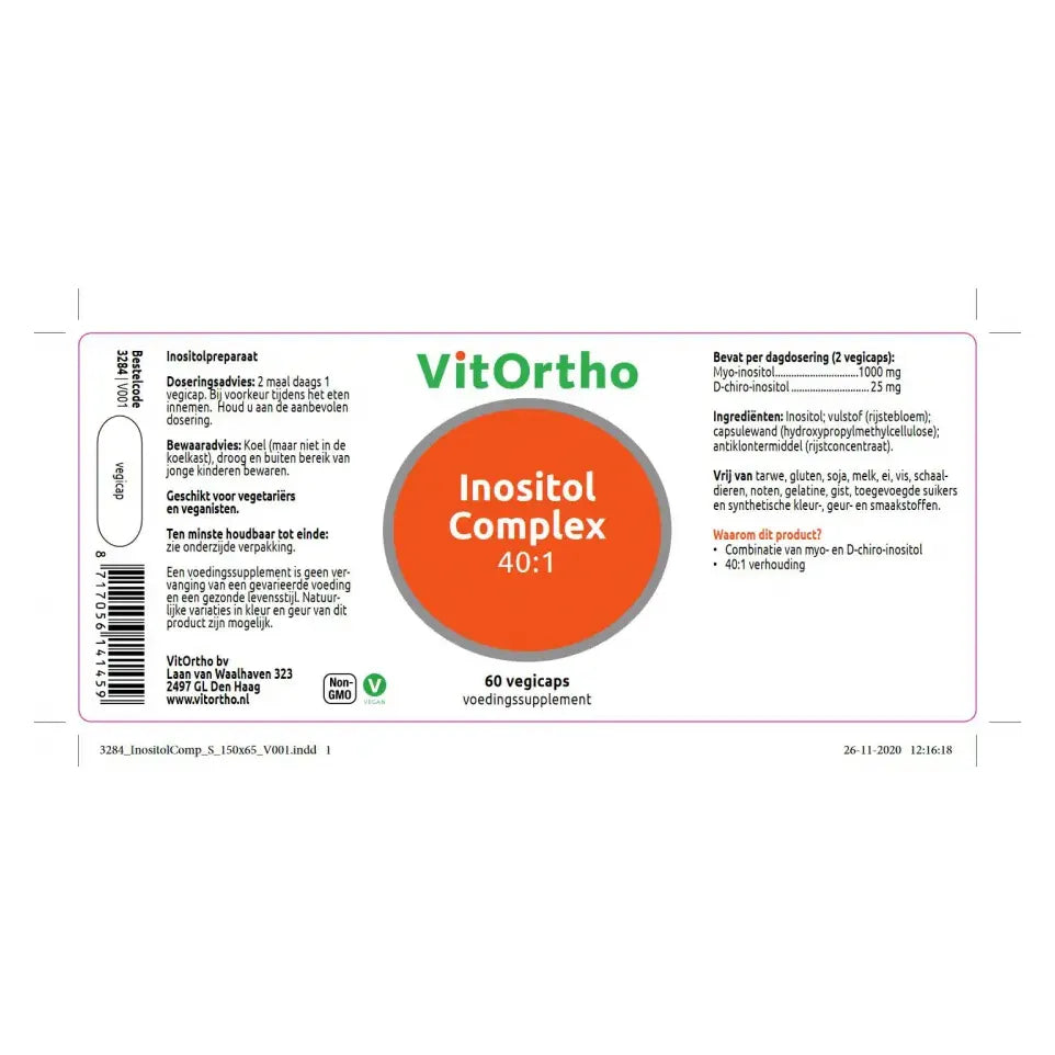 VitOrtho Inositol complex 60 vcaps
