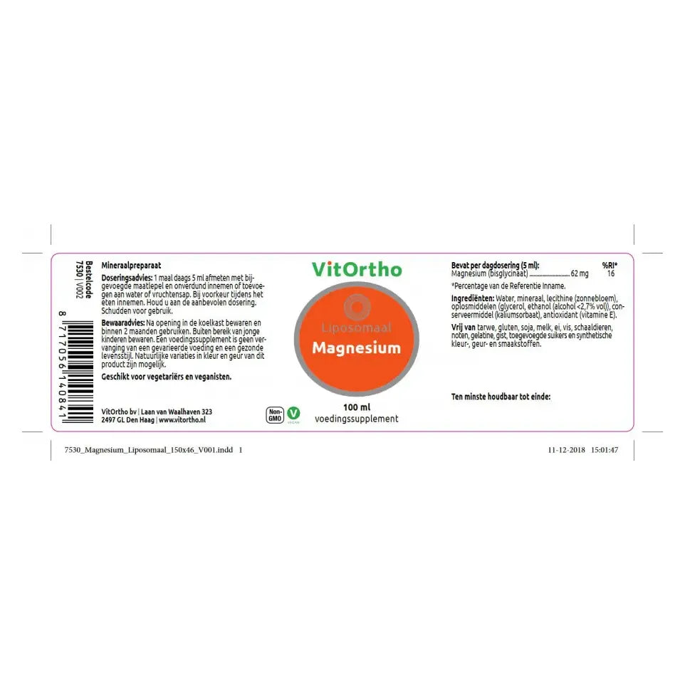 VitOrtho Magnesium liposomaal 100 ml