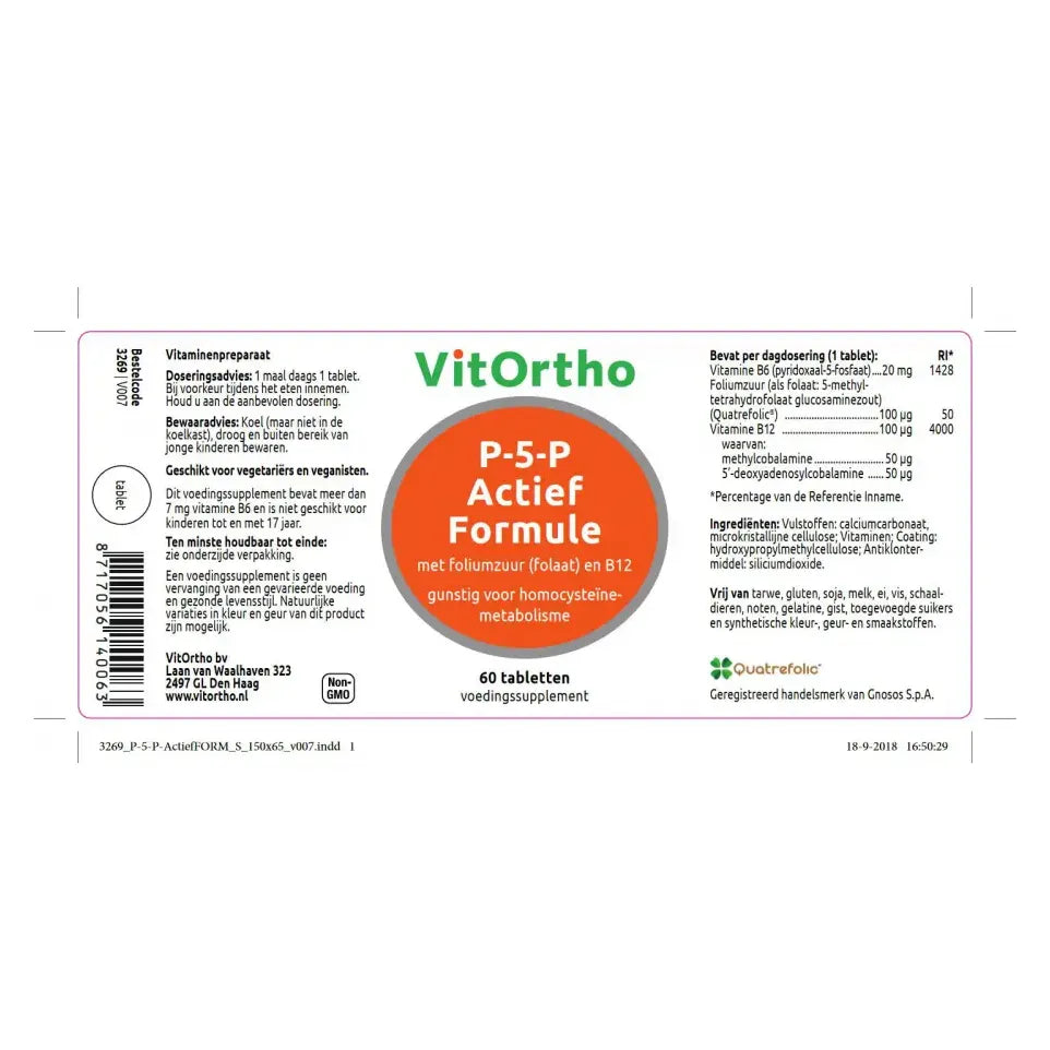 VitOrtho P-5-P actief formule 60 tabletten