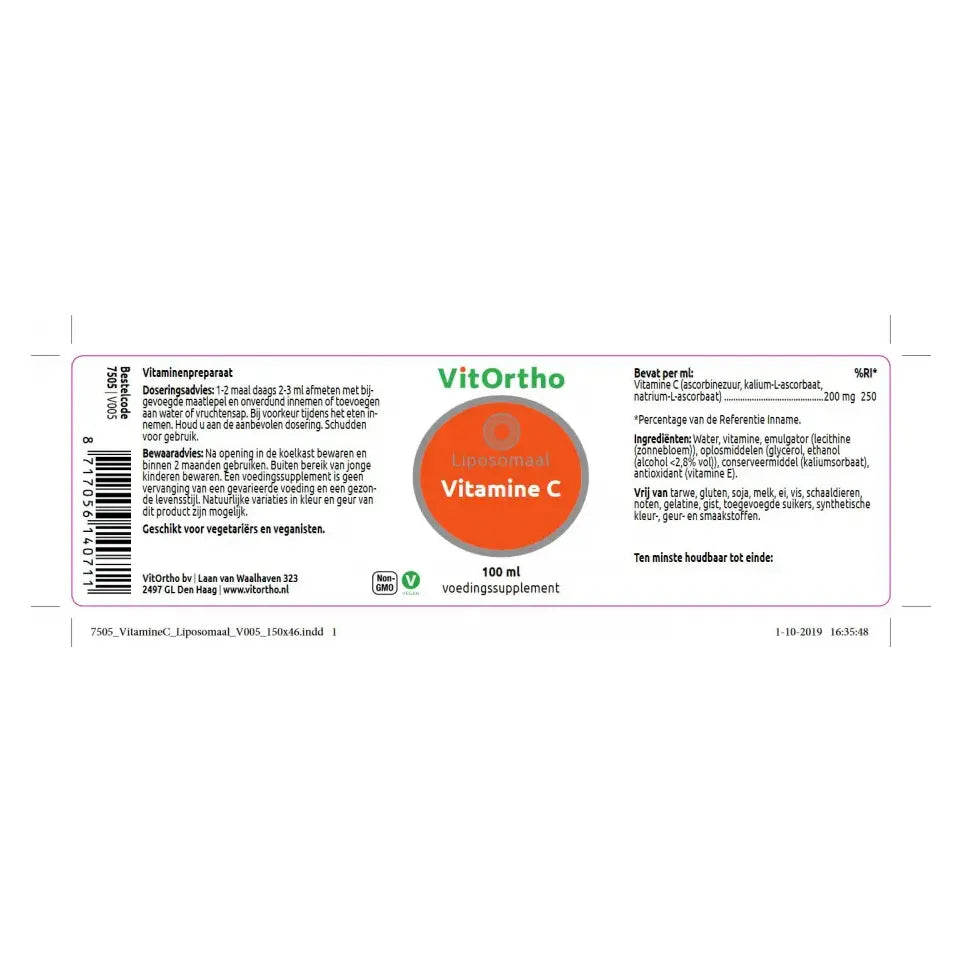 VitOrtho Vitamine C liposomaal 100 ml