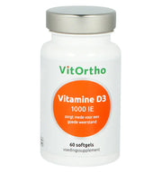 VitOrtho Vitamine D3 25 mcg 60 softgels (afbeelding 1)