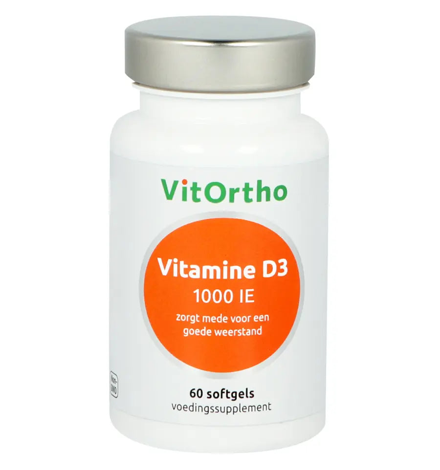 VitOrtho Vitamine D3 25 mcg 60 softgels (afbeelding 1)