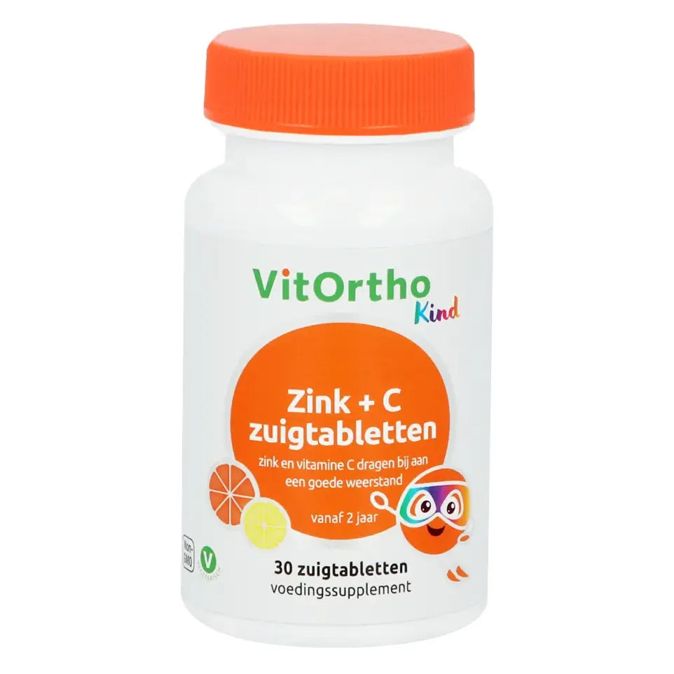Vitortho Zink + C kind 30 zuigtabletten
