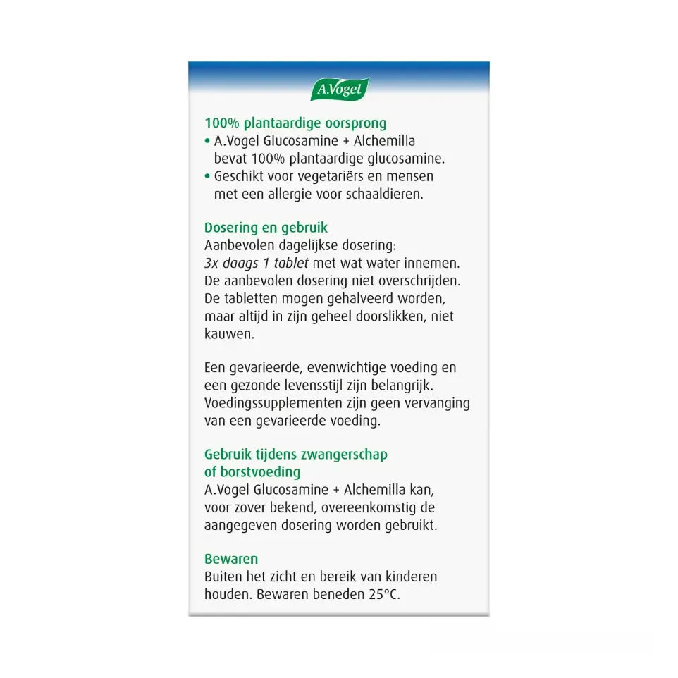 A.Vogel Alchemilla met Glucosamine 90 tabletten